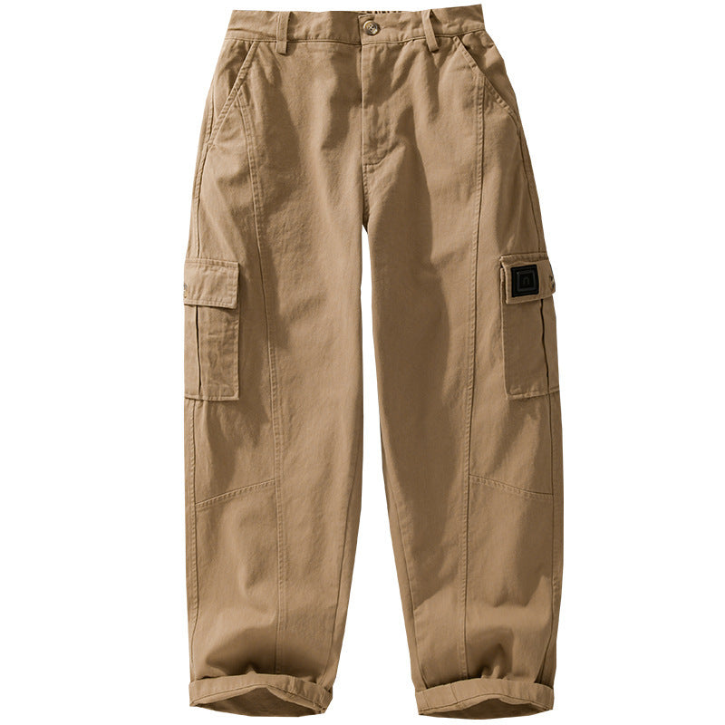 Herren Utility-Cargo-Hose aus Baumwoll-Twill mit aufgesetzten Beintaschen und relaxed Tapered Fit Nord Taschen