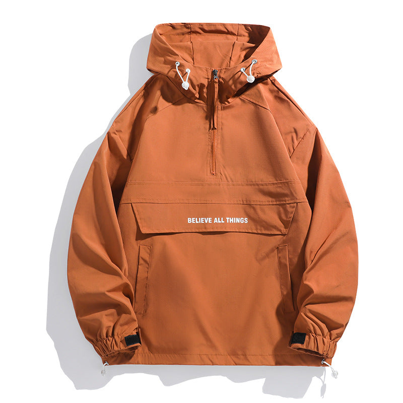 Damen Kapuzen-Anorak mit halbem Reißverschluss, Kängurutasche & verstellbarem Saum Nord Taschen