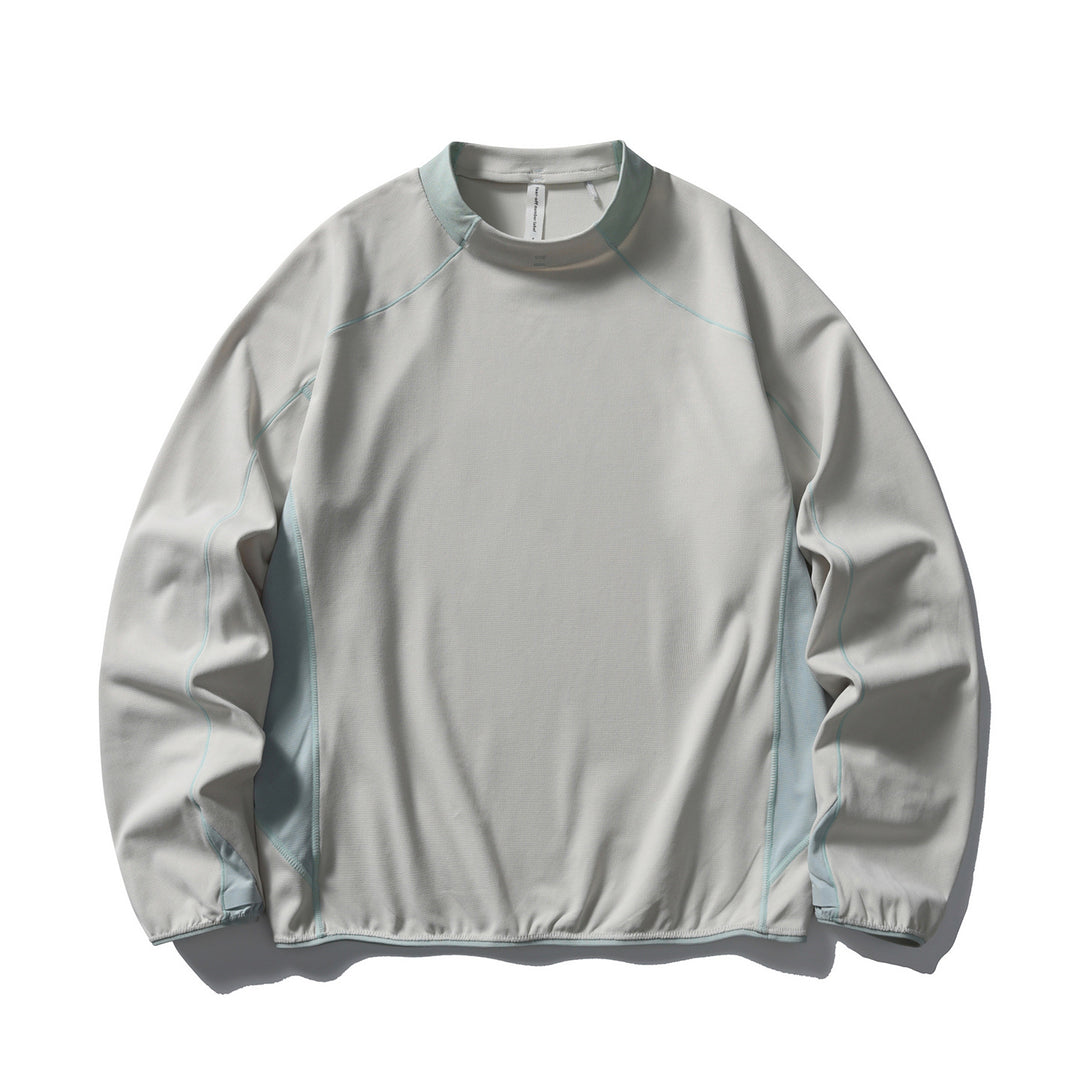 Unisex technisches Mockneck-Longsleeve mit Raglannähten, Kontrast-Einsätzen und elastischem Saum Nord Taschen