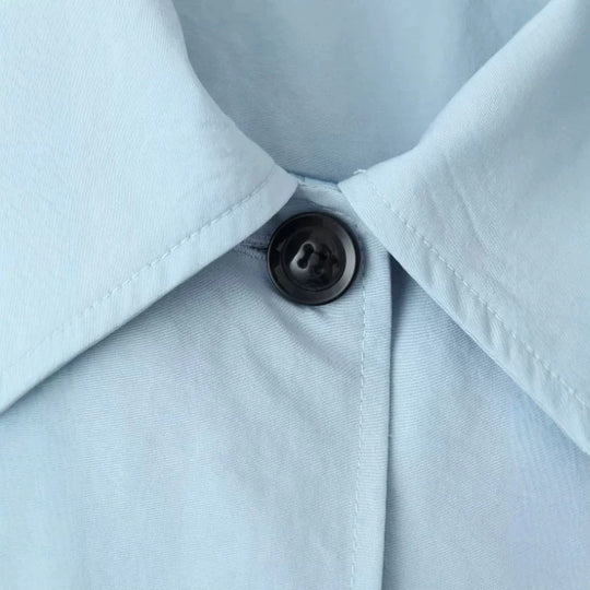 Damen Leichter knielanger Trenchcoat im Clean‑Look mit Bindegürtel und verdeckter Knopfleiste Nord Taschen
