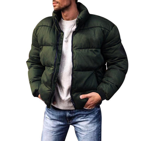 Herren Kurze Thermo-Steppjacke mit Korpuspaneelen, hohem Stehkragen und elastischen Bündchen Nord Taschen