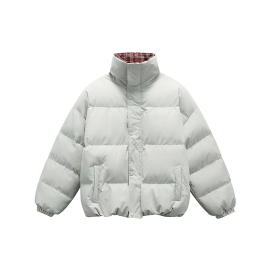 Unisex Kurzboxy wattierte Isolationsjacke mit extra hohem Stehkragen und kariertem Innenfutter Nord Taschen