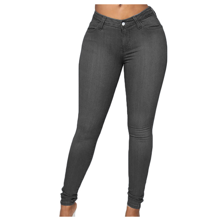 Damen hochgeschnittene Sculpt-Skinny-Jeans mit formendem Stretchbund und klassischem Five‑Pocket‑Schnitt Nord Taschen
