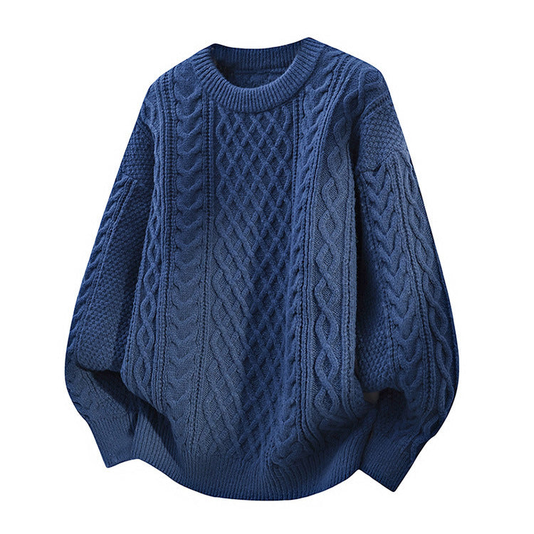 Damen Grobstrickpullover mit Zopfmuster Nord Taschen