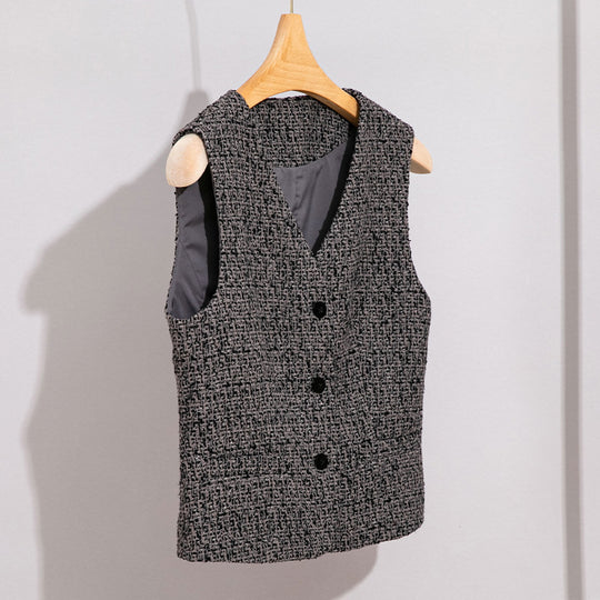 Damen Hochtaillierter Tweed-Midirock mit geradem Schnitt und leichter A‑Linie Nord Taschen
