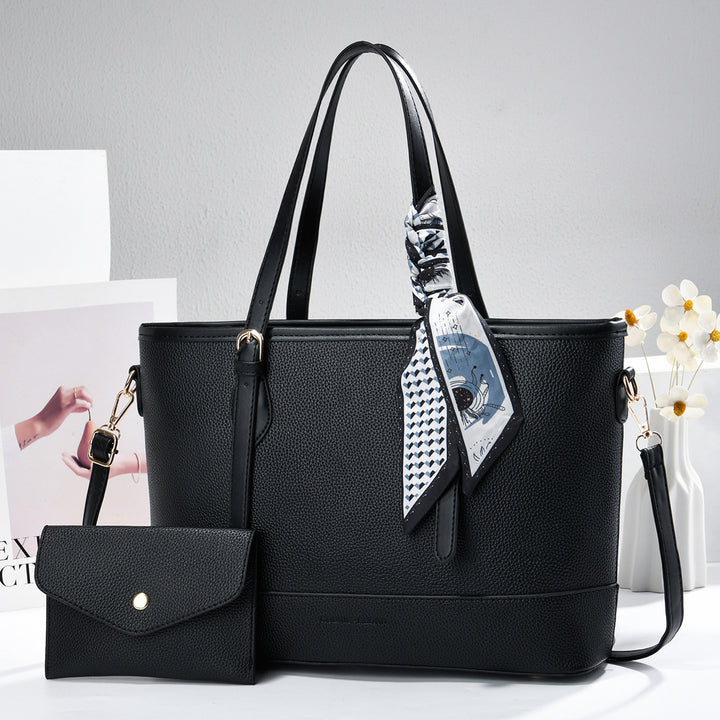 Damen elegante Shopper-Tasche mit abnehmbarem Mini-Portemonnaie Nord Taschen