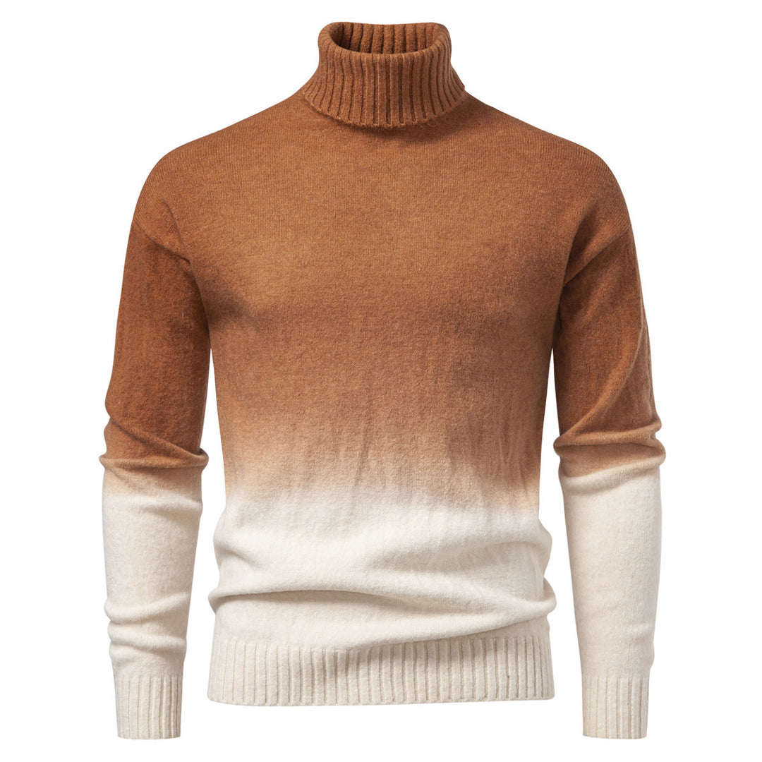 Herren Rollkragenpullover mit sanftem Farbverlauf und Feinstrick-Qualität Nord Taschen