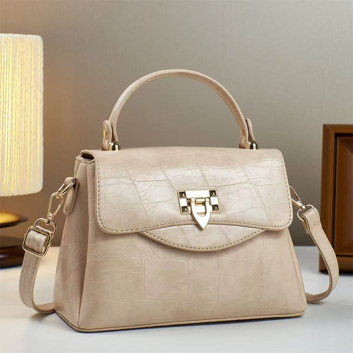 Damen strukturierte Handtasche mit elegantem Krokodilleder-Look Nord Taschen
