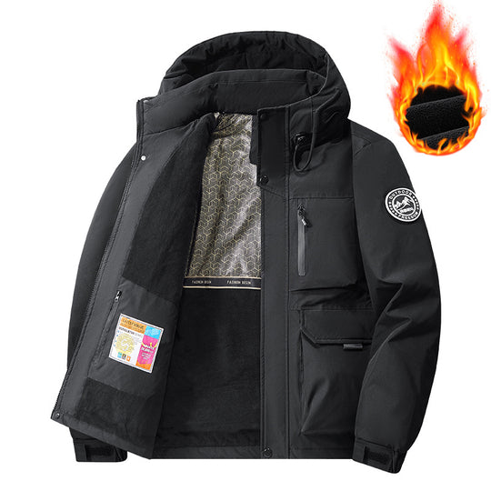 Herren Technischer Thermo-Parka mit Microfleece-Innenfutter und Utility-Taschen Nord Taschen