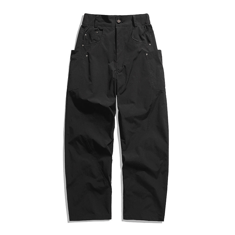 Herren Weite Workwear-Cargo-Hose mit hohem Bund, seitlichen Multi-Taschen & lässigem Baggy-Schnitt Nord Taschen