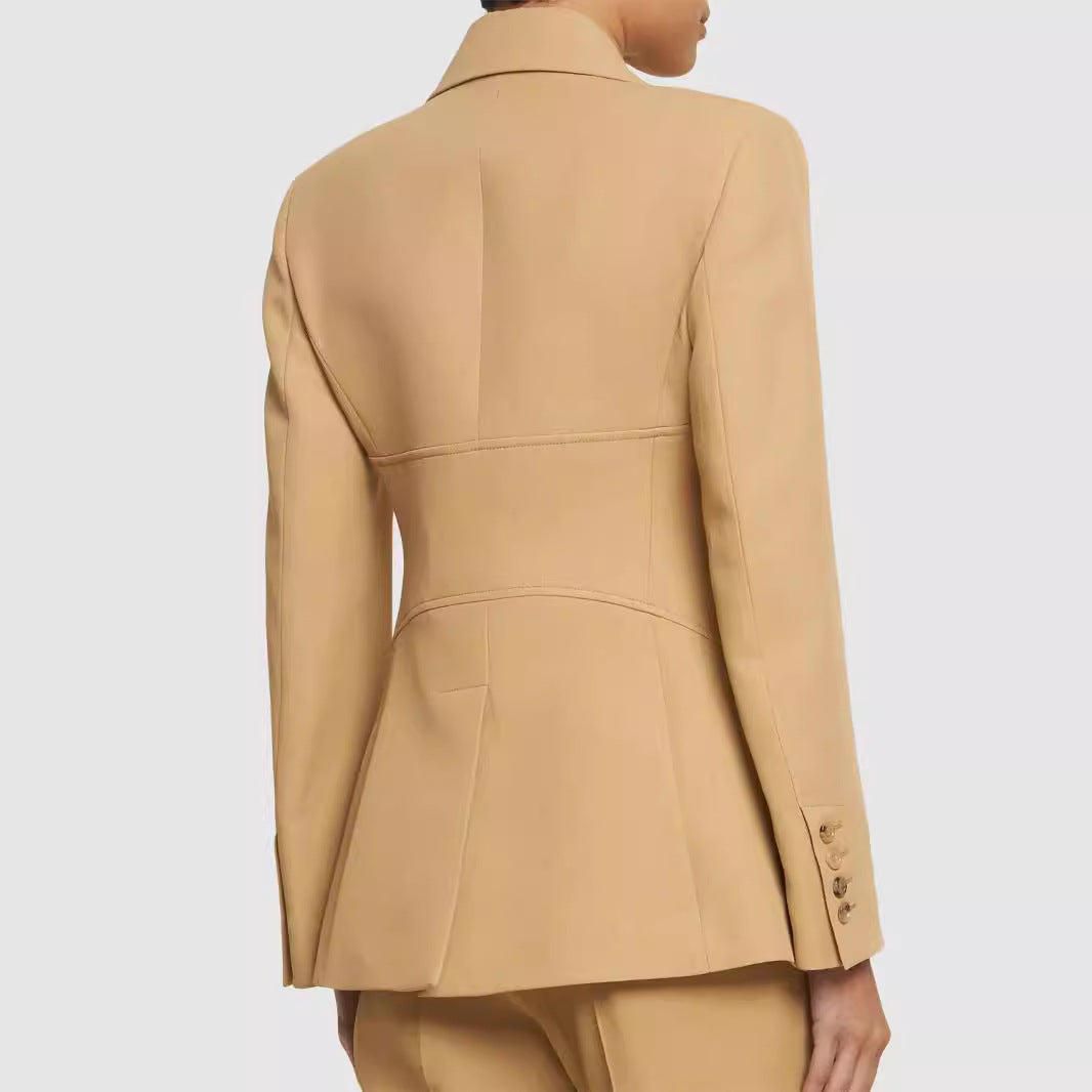 Damen Zweiteiliger Hosenanzug im Tailoring mit tailliertem Blazer und weitem Bein Nord Taschen