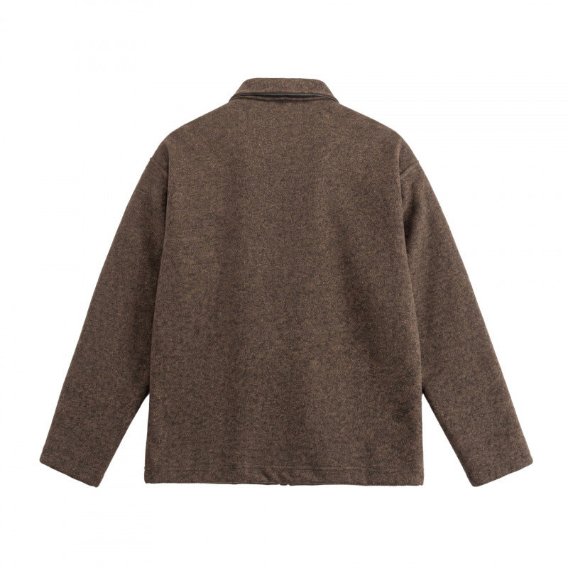 Unisex Boxy-Polo-Pullover aus Wollmix mit Henley-Knopfleiste und geradem Saum Nord Taschen