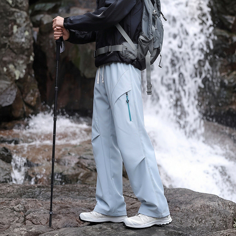Unisex Wasserabweisende technische Cargo-Hose mit weitem Bein, Reißverschlusstaschen und Kordelzug Nord Taschen
