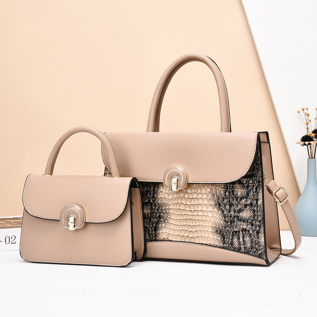 Damen Handtaschen-Set mit luxuriösem Krokodillederdesign Nord Taschen