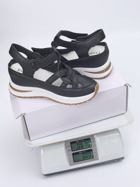 Damen Plateau-Sandalen mit verstellbarem Riemendesign und ergonomischer Dämpfung