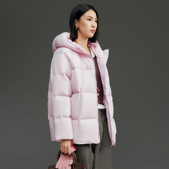 Damen Kurz geschnittene Boxy‑Steppjacke mit abnehmbarer Kapuze und Thermo‑Isolierung Nord Taschen