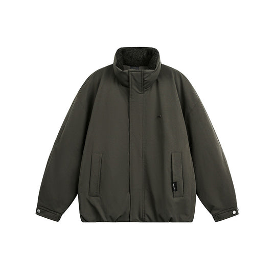 Herren Oversize Steppjacke mit hohem Kragen und Teddyfutter Nord Taschen