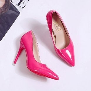 Damen Elegante Stiletto-Pumps mit hochglänzender Oberfläche
