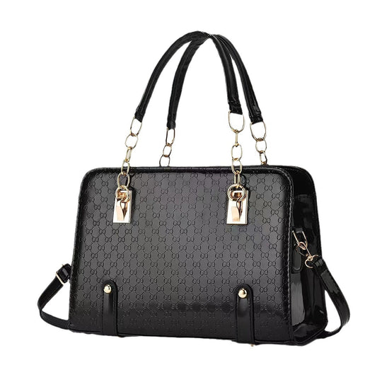 Damen elegante Umhängetasche mit modischem Glanz und goldenen Akzenten Nord Taschen