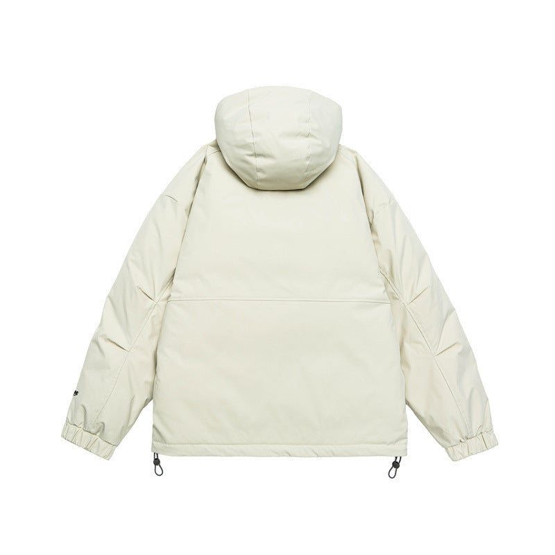 Unisex Technische wattierte Parka Jacke mit Kapuze und Reißverschluss-Brusttaschen Nord Taschen