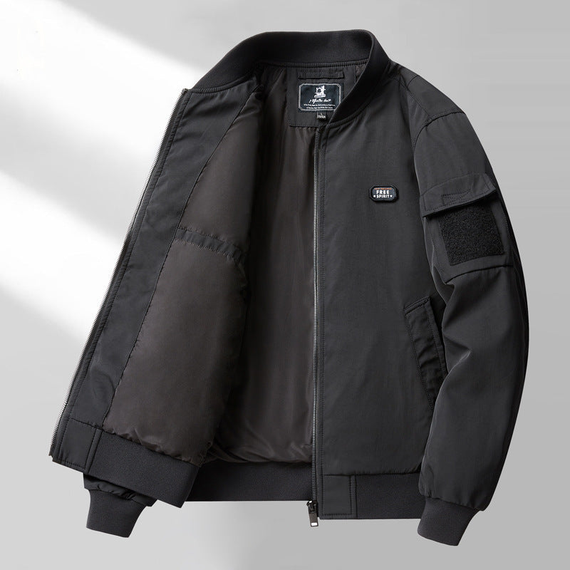 Herren leicht wattierte Bomberjacke im Utility-Look mit Ärmeltasche Nord Taschen