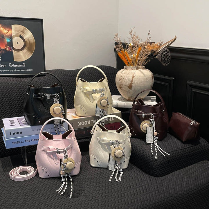 Damen stilvolle Mini-Beuteltasche mit abnehmbarem Kosmetiktäschchen Nord Taschen