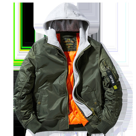Herren Taillierte Übergangsjacke mit Kapuze Nord Taschen