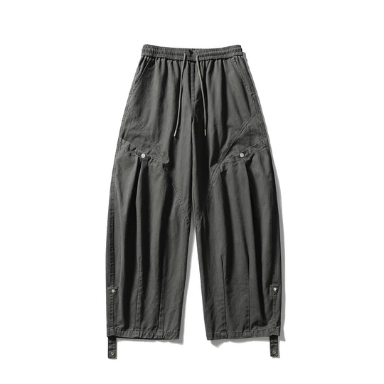 Damen Weite Cargo‑Hose mit elastischem Tunnelzugbund, aufgesetzten Pattentaschen und verstellbaren Beinriemen Nord Taschen