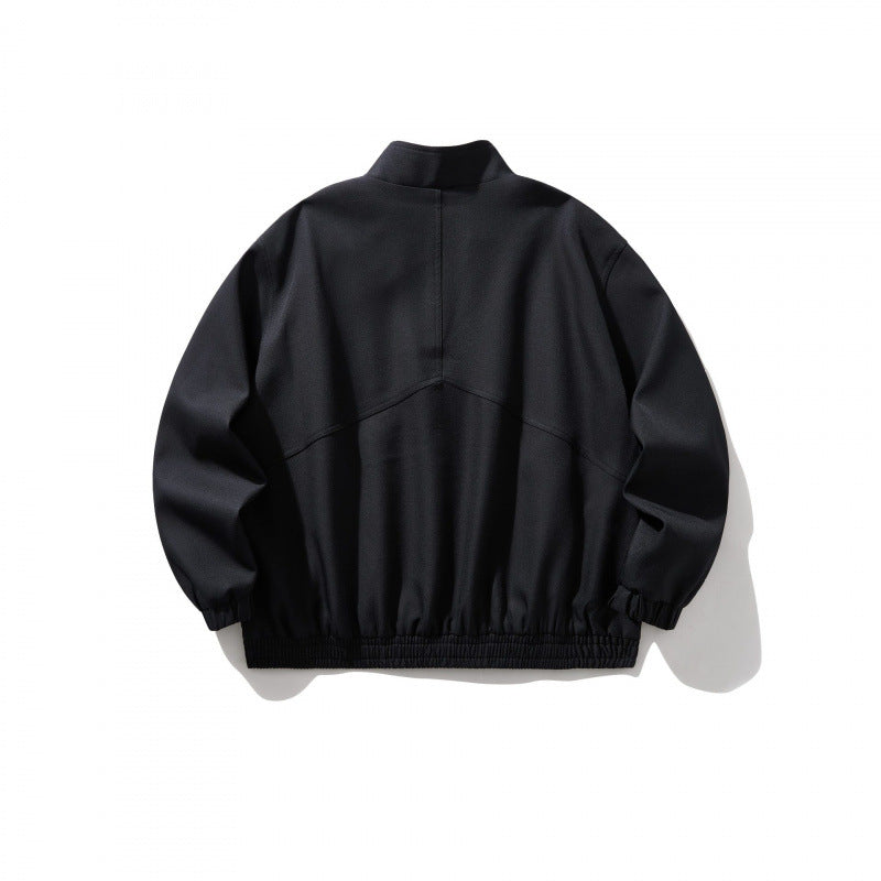 Unisex Leichte Oversize-Zipjacke im Bomberstil mit Stehkragen und elastischem Saum Nord Taschen