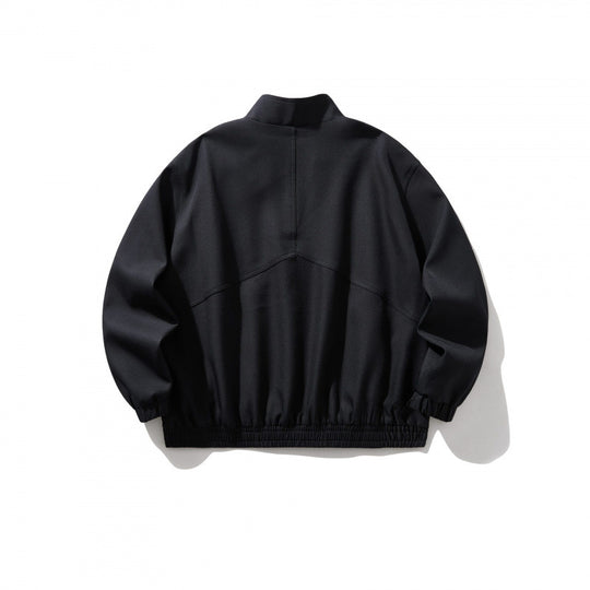 Unisex Leichte Oversize-Zipjacke im Bomberstil mit Stehkragen und elastischem Saum Nord Taschen