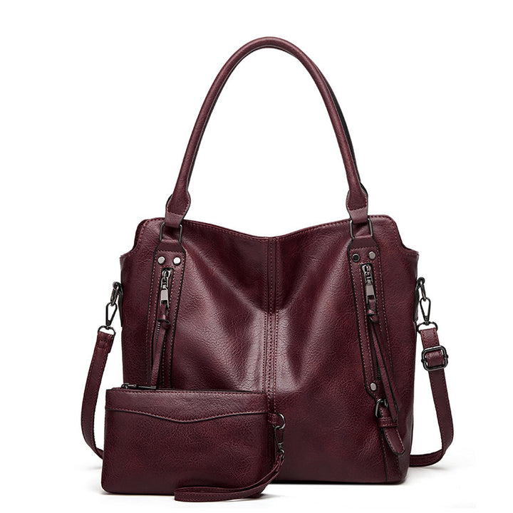 Damen Shopper-Tasche mit geräumigen Innenfächern und stilvollem Kunstleder Nord Taschen