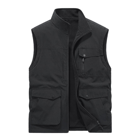 Herren Multifunktionale Utility-Weste mit Fleece-Innenfutter und Mehrfach-Taschen Nord Taschen