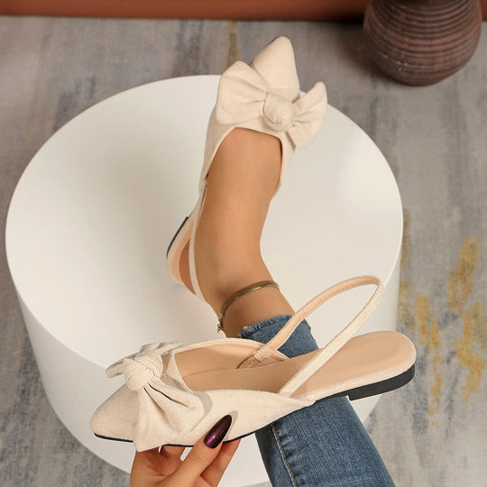 Damen Slingback-Ballerinas mit dekorativem Schleifen-Detail und komfortablem Fußbett Nord Taschen