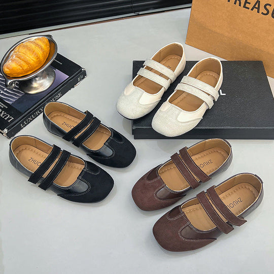 Damen Ballerina-Schuhe mit doppelt verstellbarem Riemen Nord Taschen