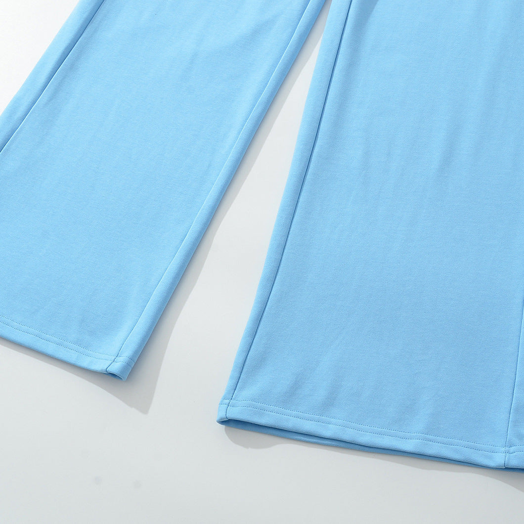 Damen Weite Lounge-Hose mit hohem elastischen Bund und Kordelzug Nord Taschen