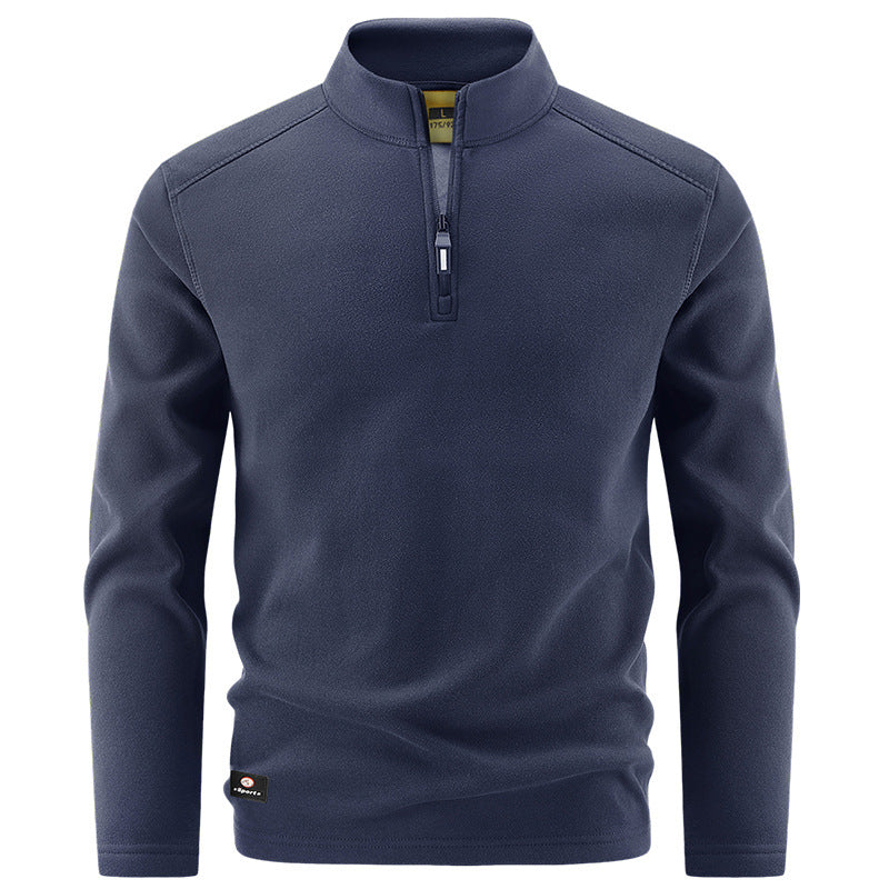 Herren Thermo‑Fleecepullover mit kurzem Reißverschluss und Stehkragen Nord Taschen