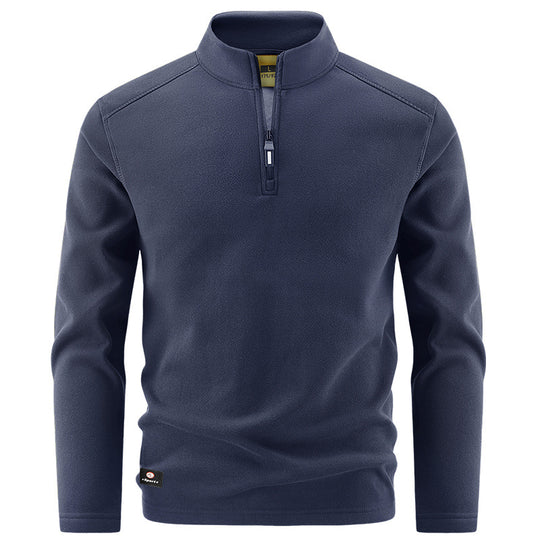 Herren Thermo‑Fleecepullover mit kurzem Reißverschluss und Stehkragen Nord Taschen