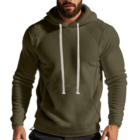 Kapuzenpullover Herren sportlich mit Kontrastnähten
