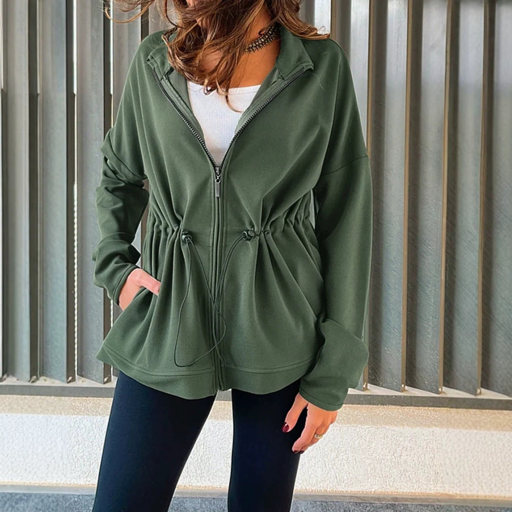 Damen Modische Sportjacke mit Taillenregulierung Nord Taschen