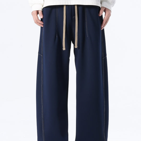 Herren Baggy-Jogginghose mit extra langem Kordelzug und Kontrast-Steppungen Nord Taschen