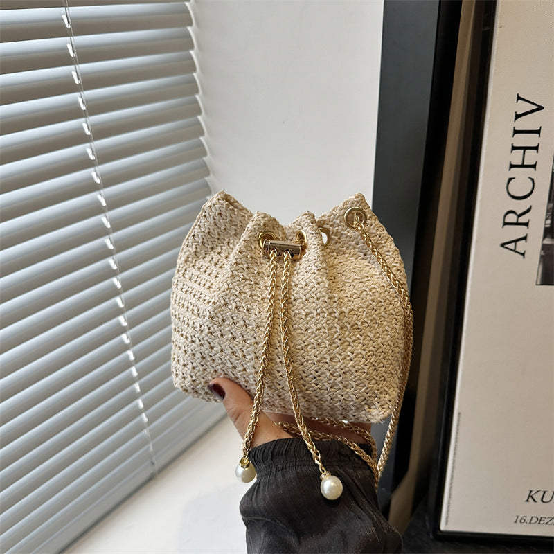 Damen Mini-Bucket-Tasche mit elegantem Kordelzug Nord Taschen