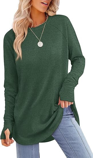 Damen lässiger Langarmshirt mit modernem Schnitt - Arvani