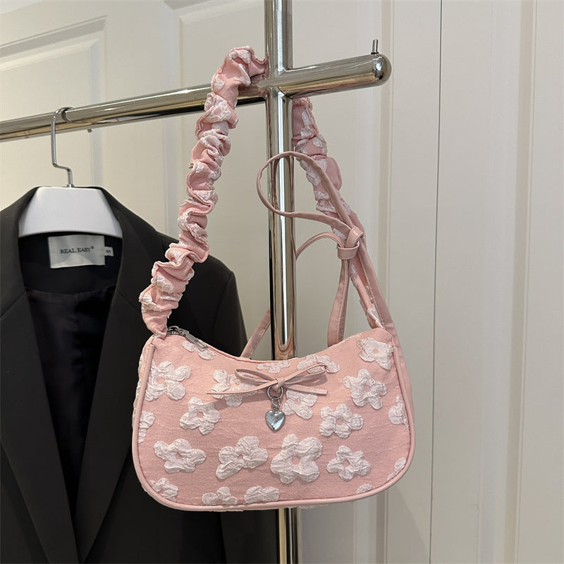 Damen modische Umhängetasche mit floralem Design und raffiniertem Tragegriff Nord Taschen