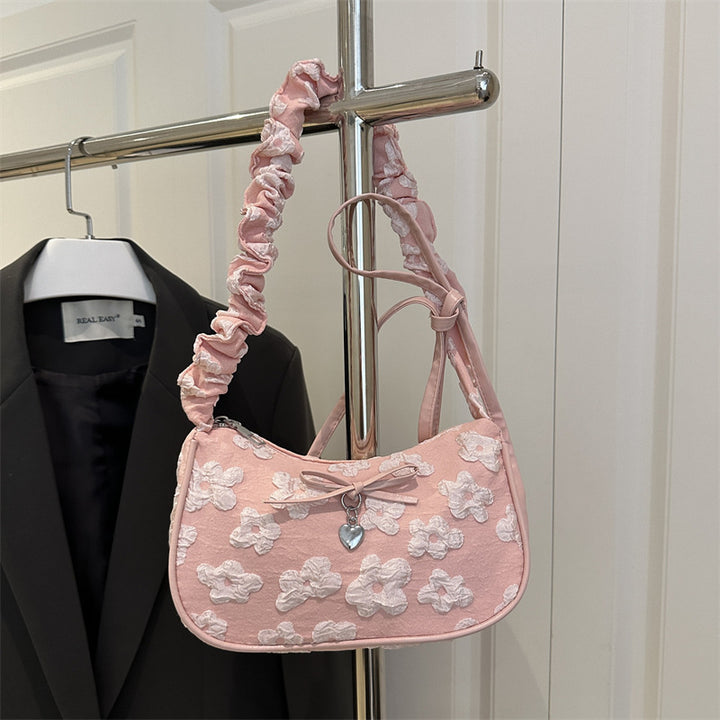 Damen modische Umhängetasche mit floralem Design und raffiniertem Tragegriff Nord Taschen