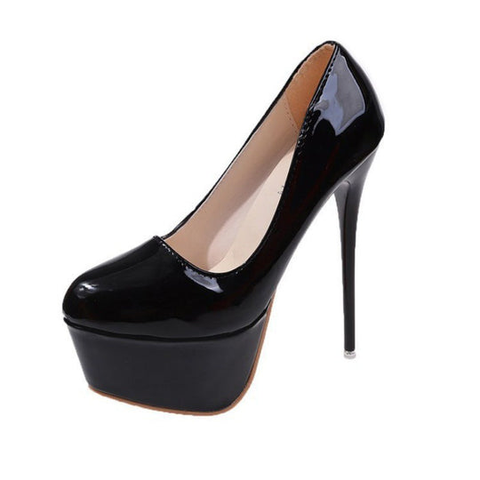 Damen Plateau-Pumps mit außergewöhnlichem Glanz und hohem Stiletto-Absatz Nord Taschen