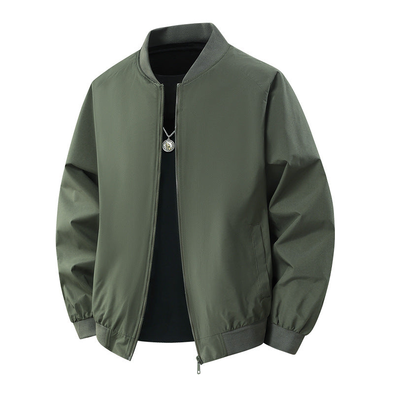 Herren Leichte urban-militärische Bomberjacke mit elastischem Saum, Reißverschluss und Eingrifftaschen Nord Taschen