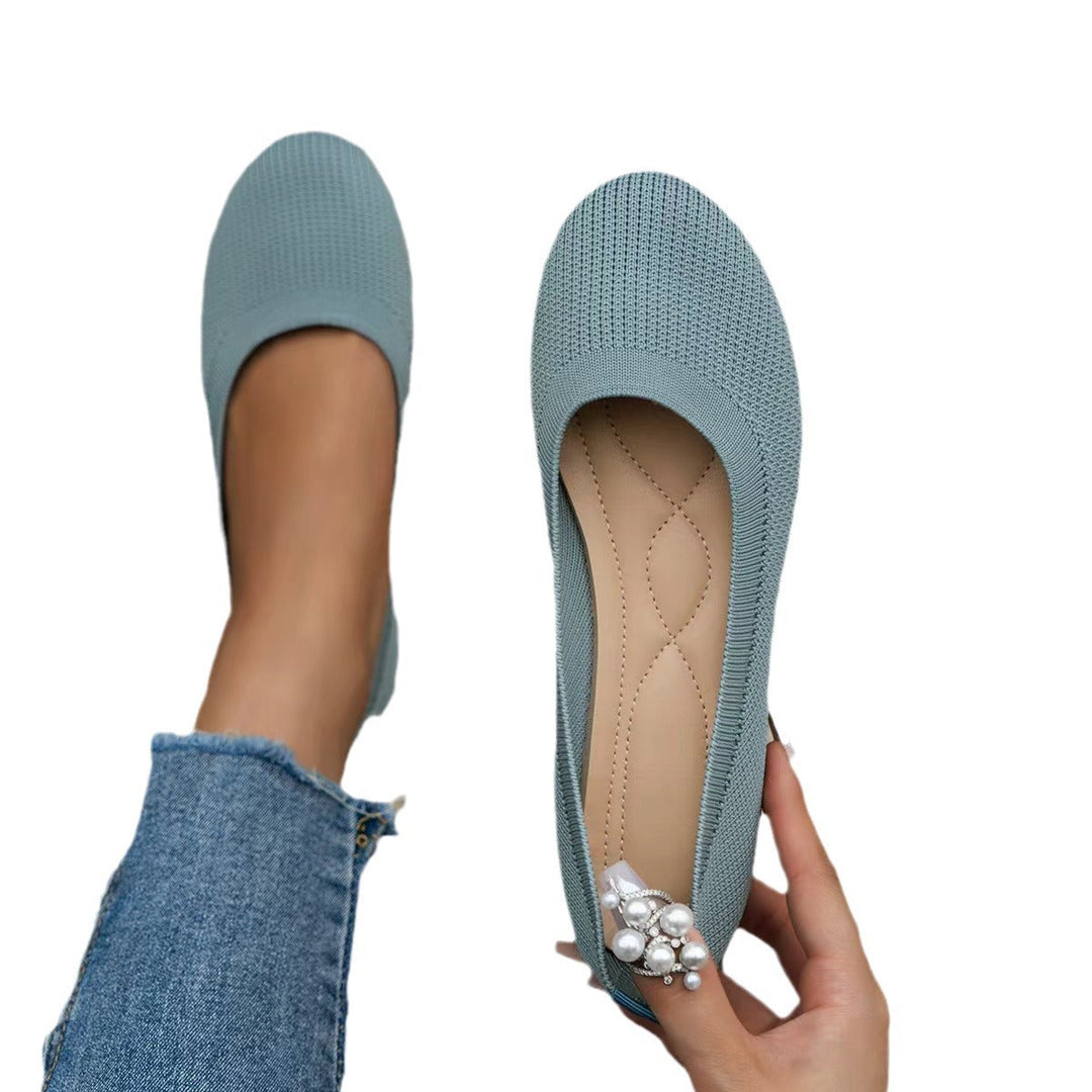 Damen bequeme Ballerinas aus elastischem GewNord Taschene mit formschöner Sohle