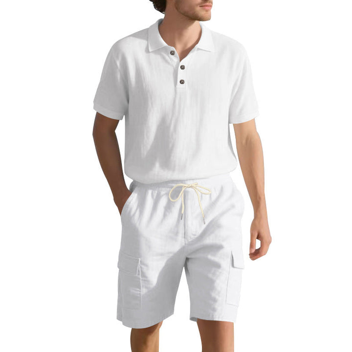 Herren Freizeit-Set mit atmungsaktivem Polo-Shirt und komfortablen Shorts