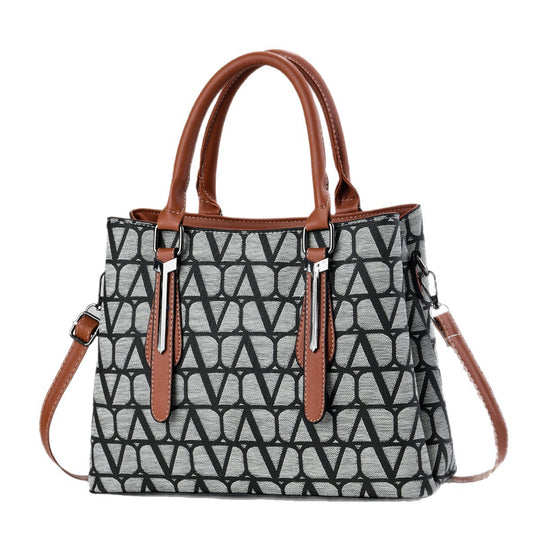 Damen Handtasche mit modernem Geometrie-Design und abnehmbarem Schulterriemen Nord Taschen