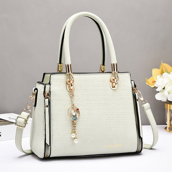 Damen Elegant strukturierte Handtasche mit abnehmbarem Tragegurt Nord Taschen